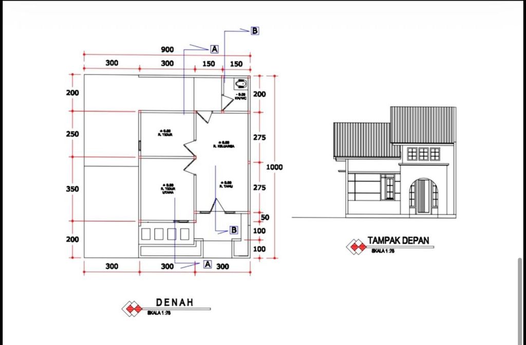 foto denah rumah tipe 36 perumahan PERMATA INDAH 5 HOLTEKAMP