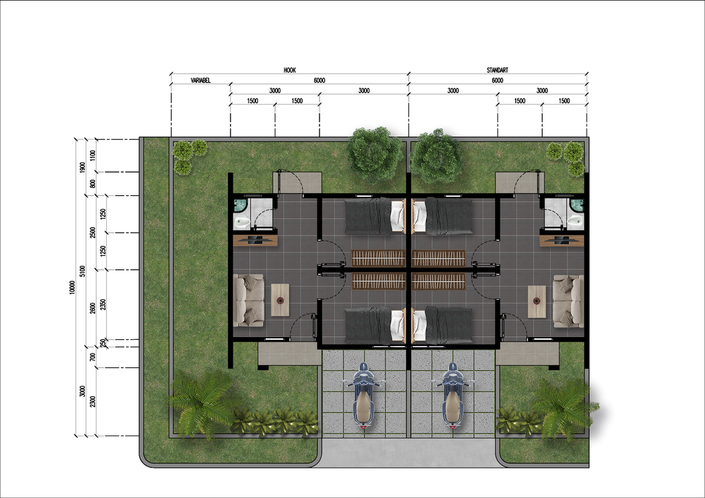 foto denah rumah tipe 30/60 perumahan ROLAMRO DWIMA GANDA