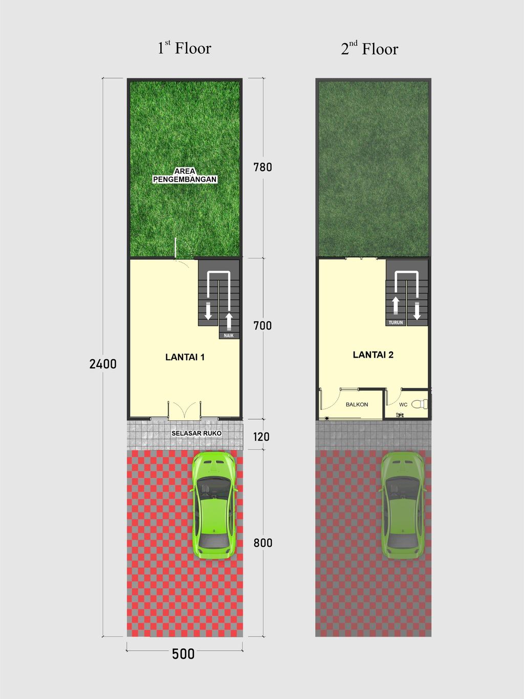foto denah rumah tipe RUKO BOULEVARD perumahan RUKO BOULEVARD
