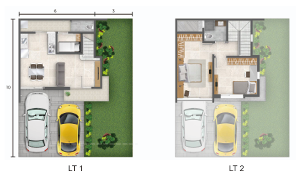 foto denah rumah tipe GREY HOEK perumahan RUMAH MILENIAL NEW