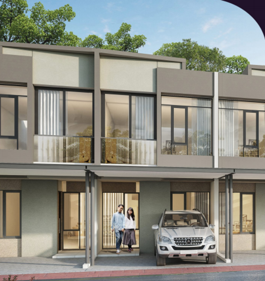 foto tampak rumah tipe BURGUNDY HOEK perumahan RUMAH MILENIAL NEW
