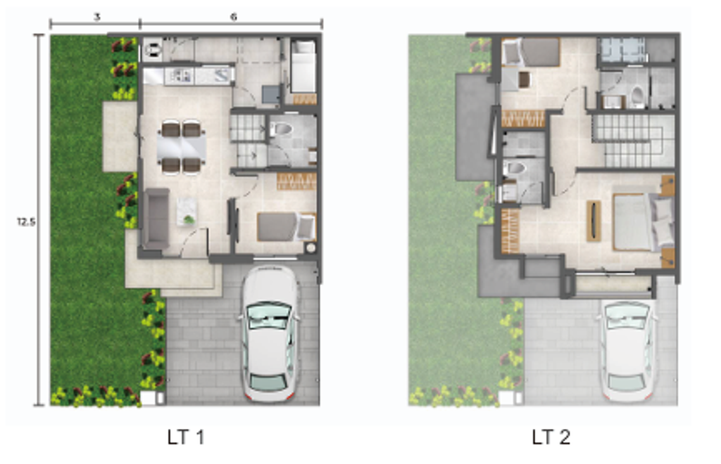 foto denah rumah tipe PLUM HOEK perumahan RUMAH MILENIAL NEW
