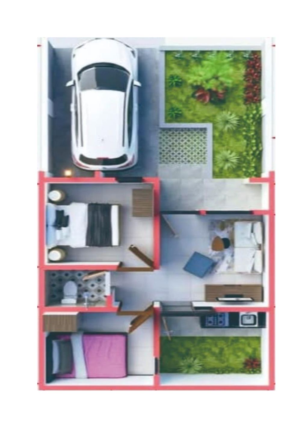 foto denah rumah tipe 30 perumahan BUMI TAYU ASRI