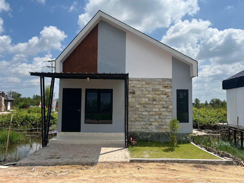 foto tampak rumah tipe Midori Smart perumahan Villa Sakura Mahatama 2