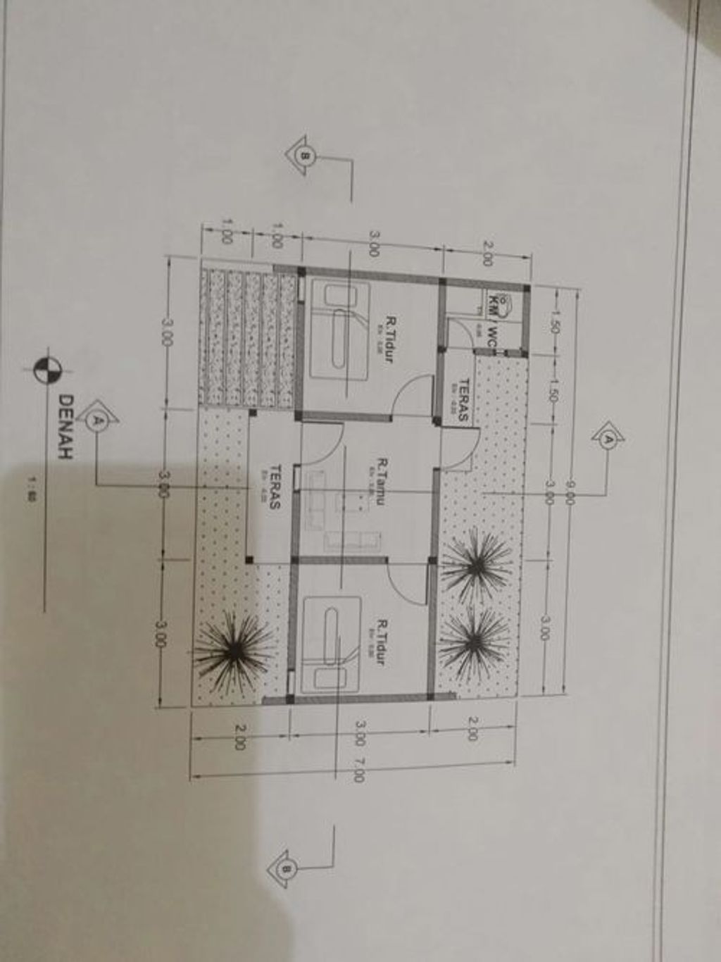 foto denah rumah tipe 33 perumahan GRAND EMERALD PURI TAHAP 2