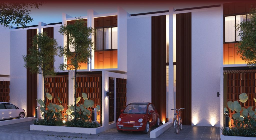 foto tampak rumah tipe Selene perumahan Cluster Agung Indah 2