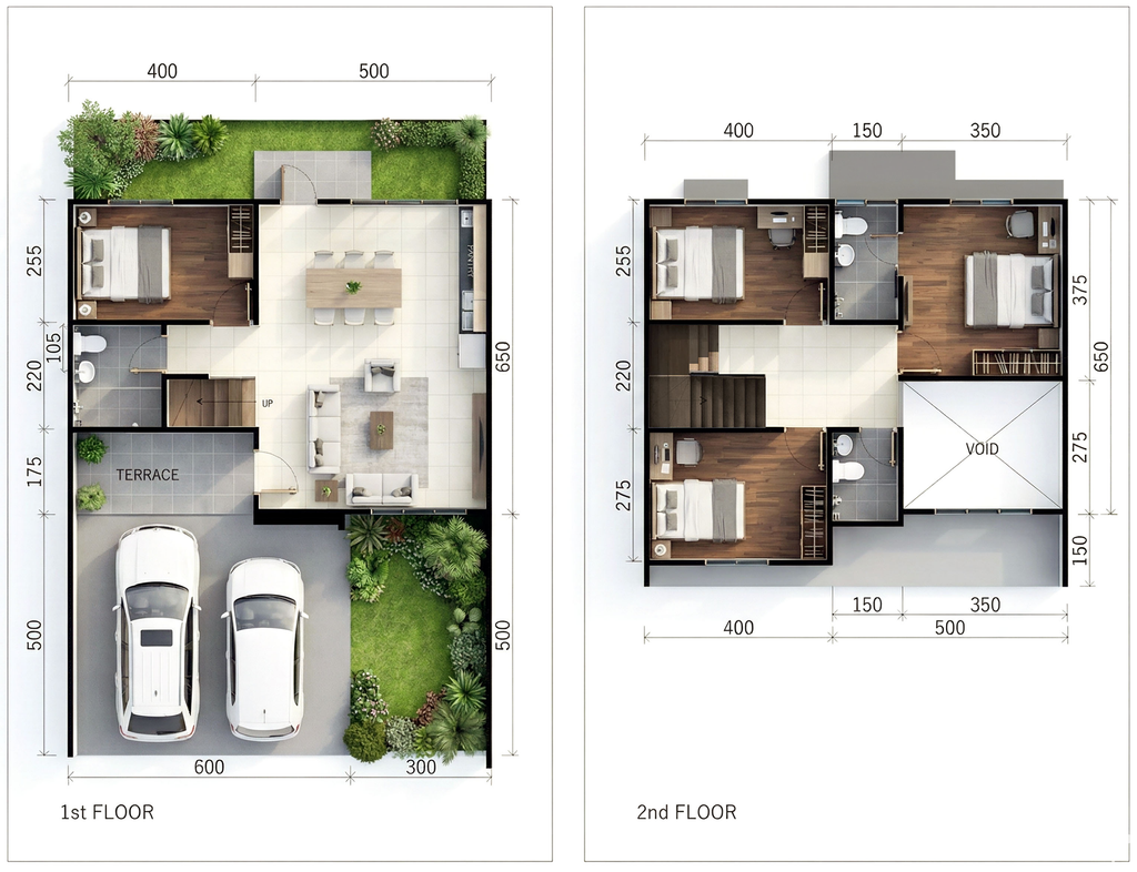 foto denah rumah tipe 132/145 (MVR-C1 No.1) perumahan ISTANA REGENCY JATINANGOR