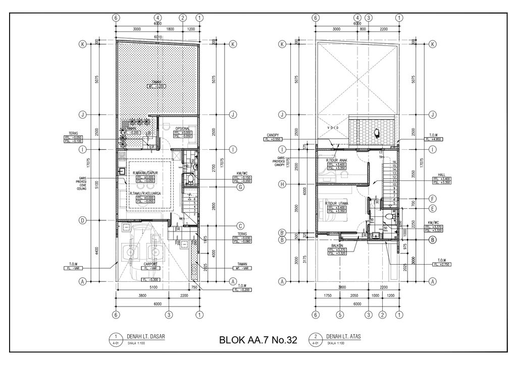foto denah rumah tipe 89 (89/103) Orlens perumahan KOTA WISATA ECOVIA