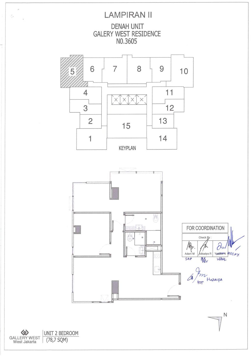 foto denah rumah tipe 3605 perumahan AKR Gallery West Office Tower & Residences
