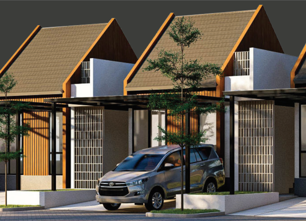 foto tampak rumah tipe JASMINE 38/84 perumahan The Araya