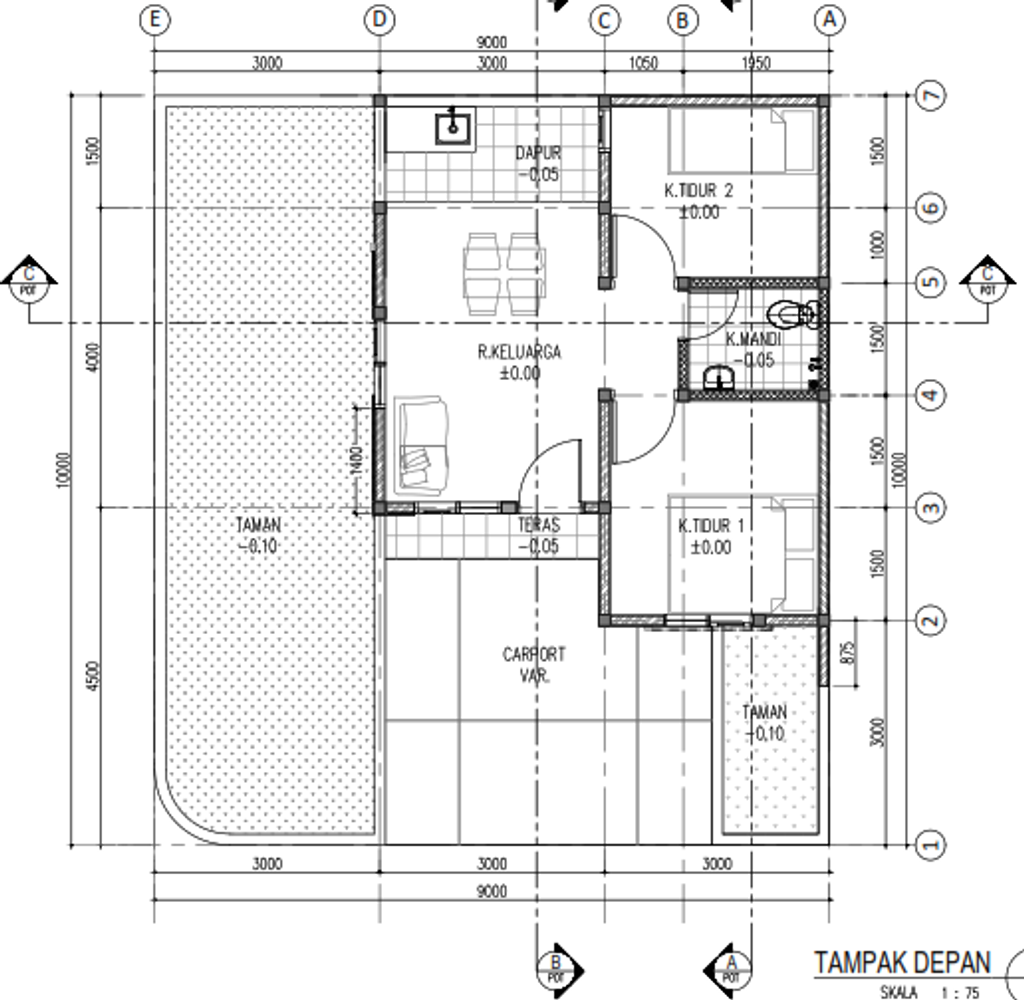 foto denah rumah tipe Magnolia Hook 36/83 (374.392.000) perumahan PURI HARMONI PASIRMUKTI PERLUASAN