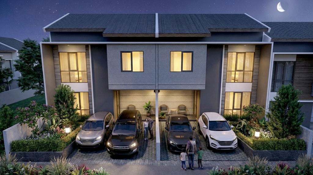 foto tampak rumah tipe 132/145 (MVR-C1 No.1) perumahan ISTANA REGENCY JATINANGOR