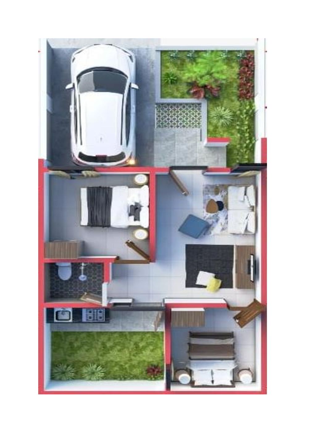 foto denah rumah tipe 36 perumahan BUMI TAYU ASRI