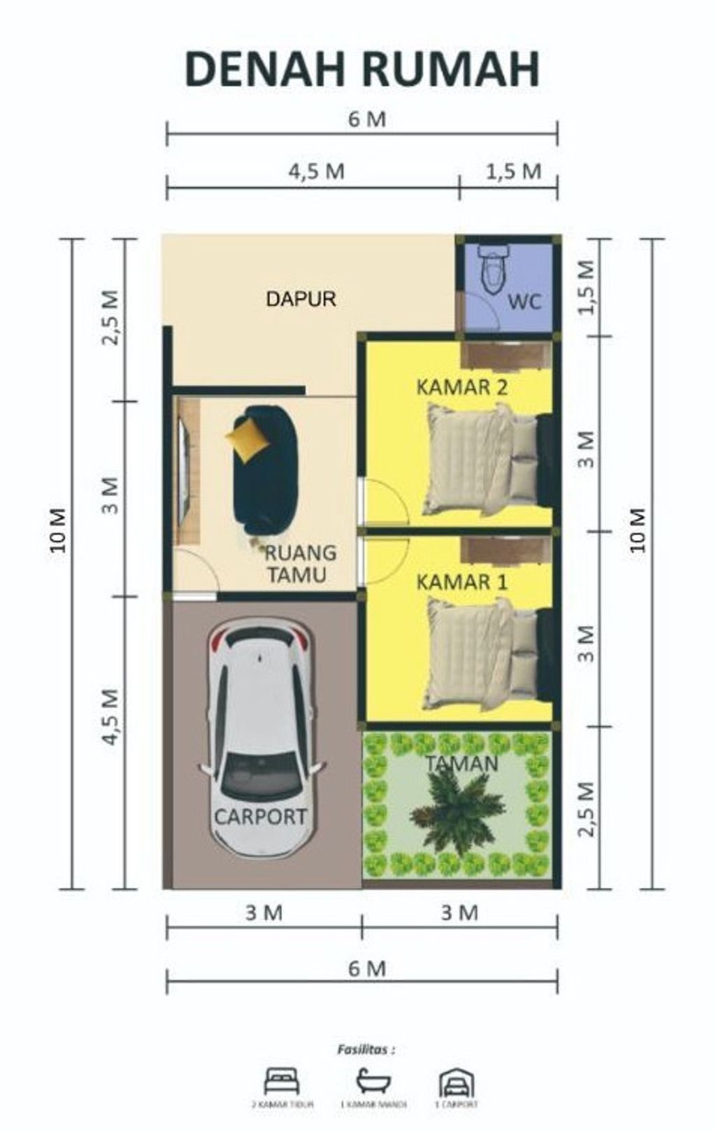 foto denah rumah tipe blok A No 26 perumahan MAHKOTA SULTAN BISMA