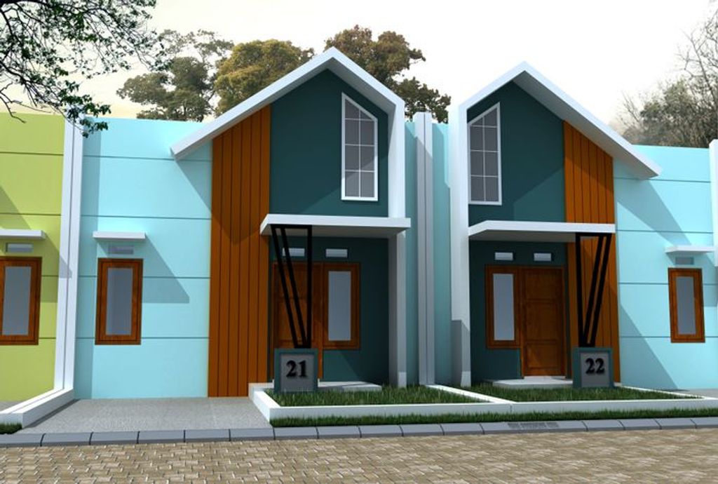 foto tampak rumah tipe 30 perumahan Pesona Bandara Regency Cluster Bougenville Baru