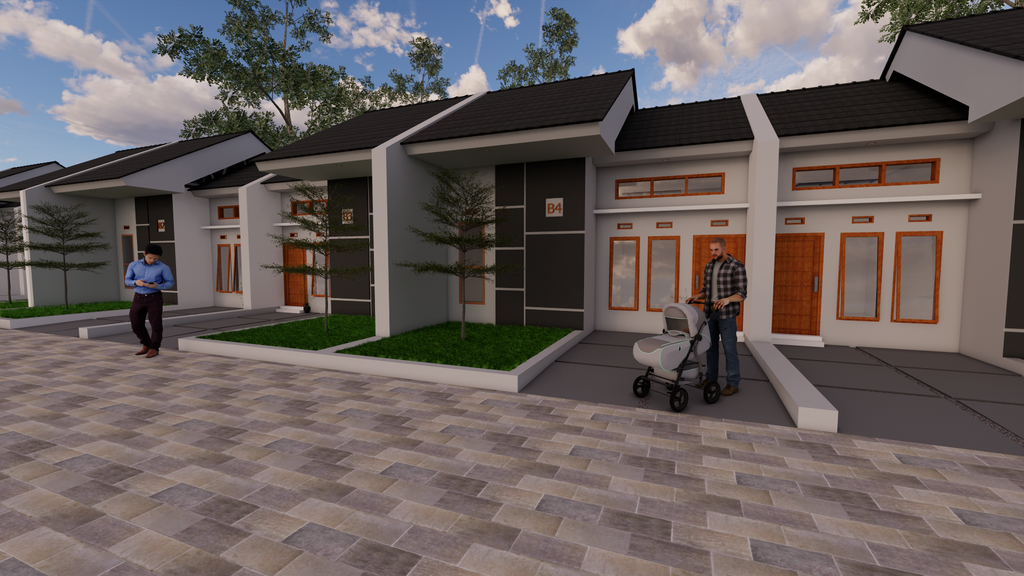 foto tampak rumah tipe 30/60 perumahan Griya Swastama Cengklik