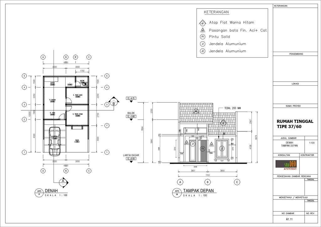 foto denah rumah tipe 36/60 perumahan PANORAMA LIDO