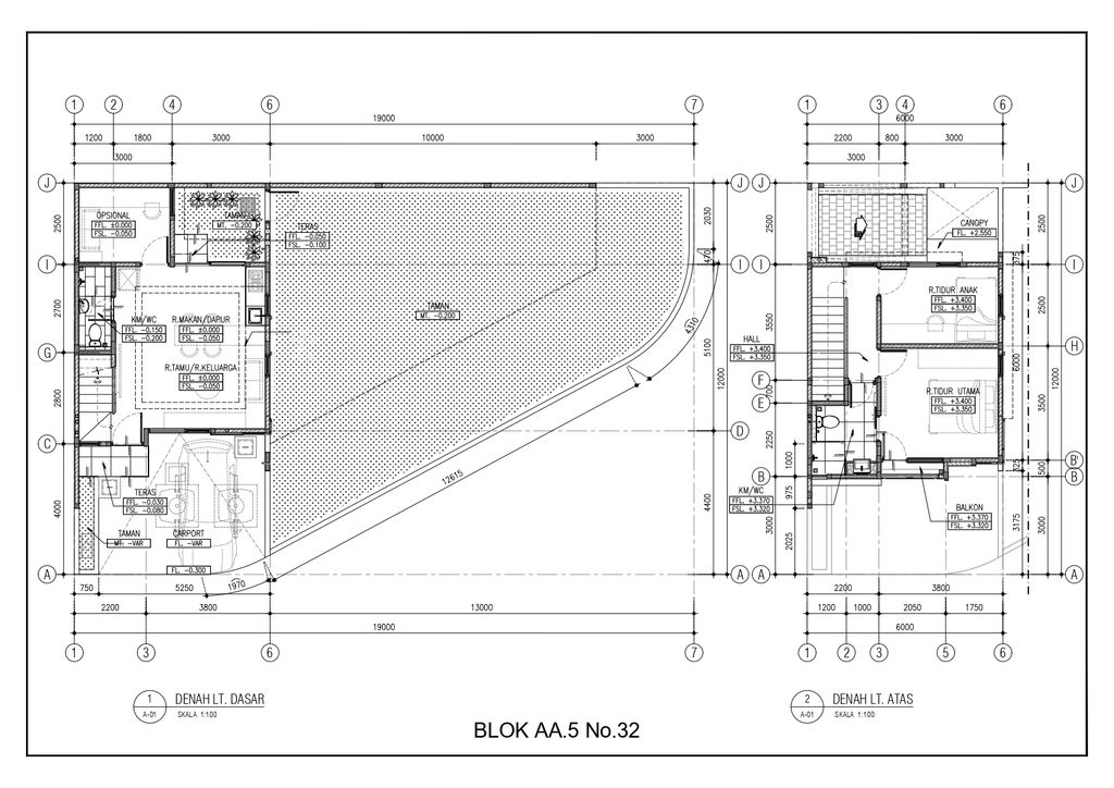 foto denah rumah tipe 89 (89/174) Orlens perumahan KOTA WISATA ECOVIA