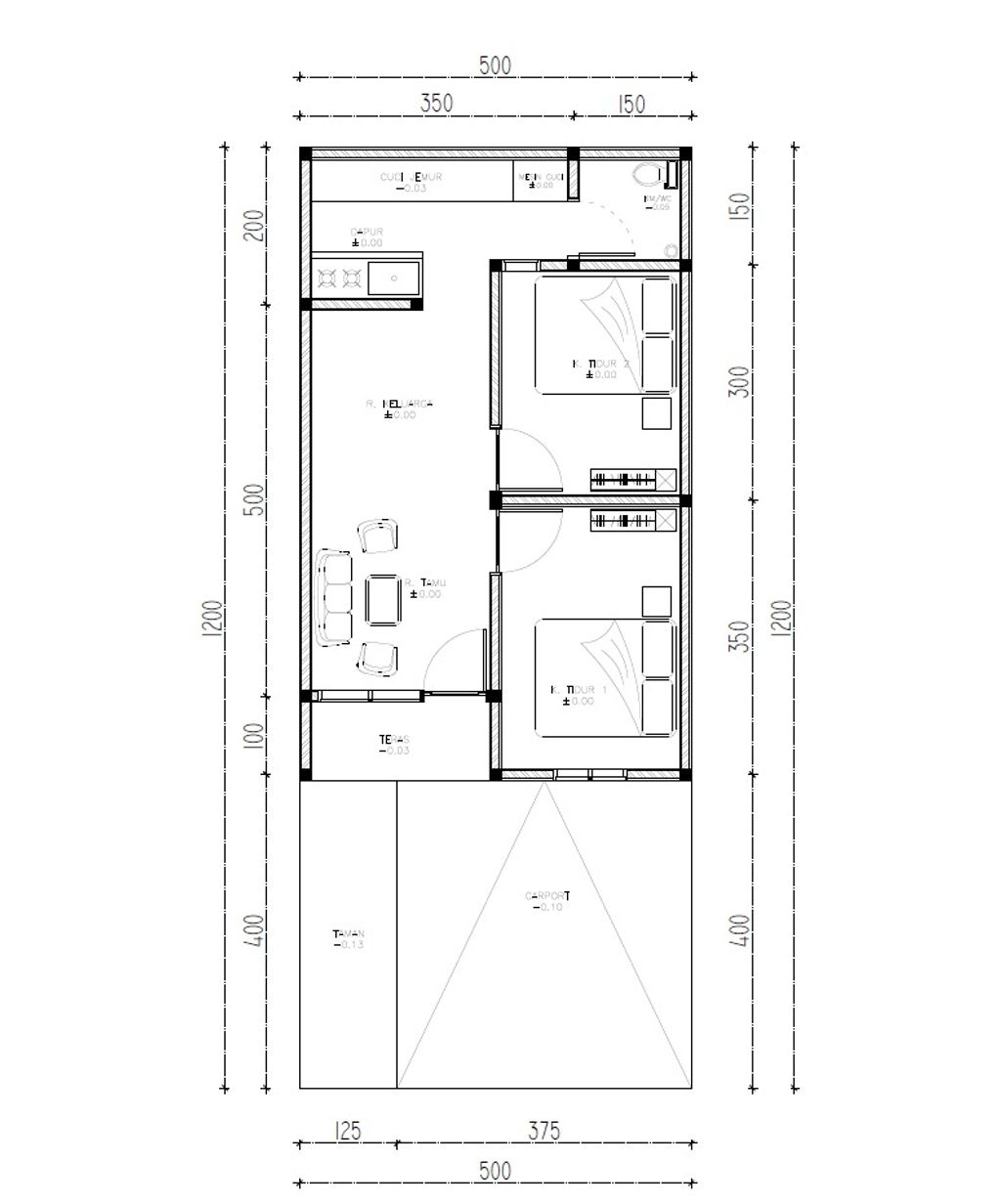 foto denah rumah tipe Q1 KOMERSIL perumahan DE'KERATON