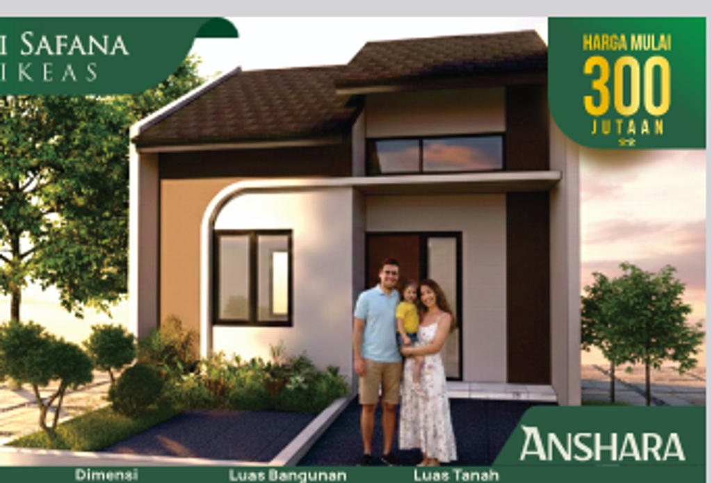 foto tampak rumah tipe Anshara perumahan PURI SAFANA