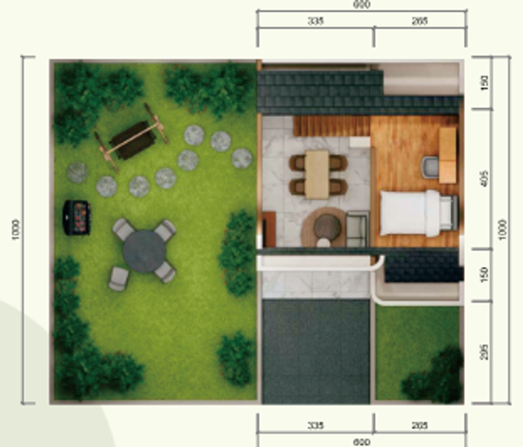 foto denah rumah tipe Adara 2 perumahan PURI SAFANA