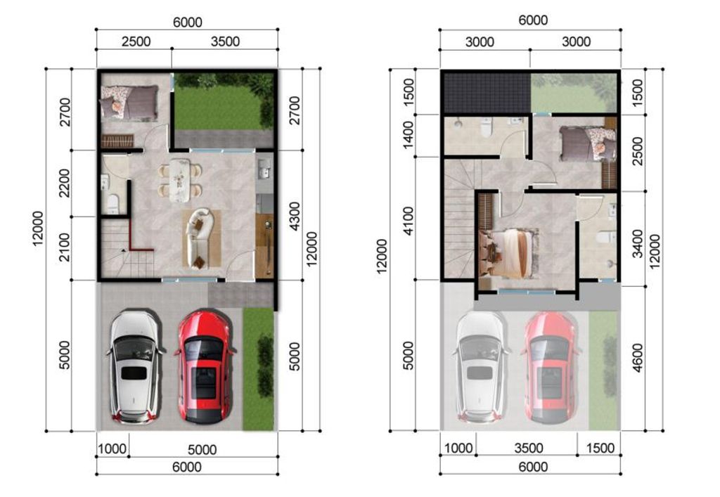 foto denah rumah tipe TERRA perumahan GRAHA RAYA MELIA HYRA