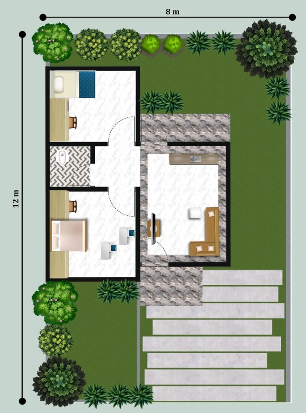 foto denah rumah tipe TAPAK perumahan AMPERA LAND TAHAP 2