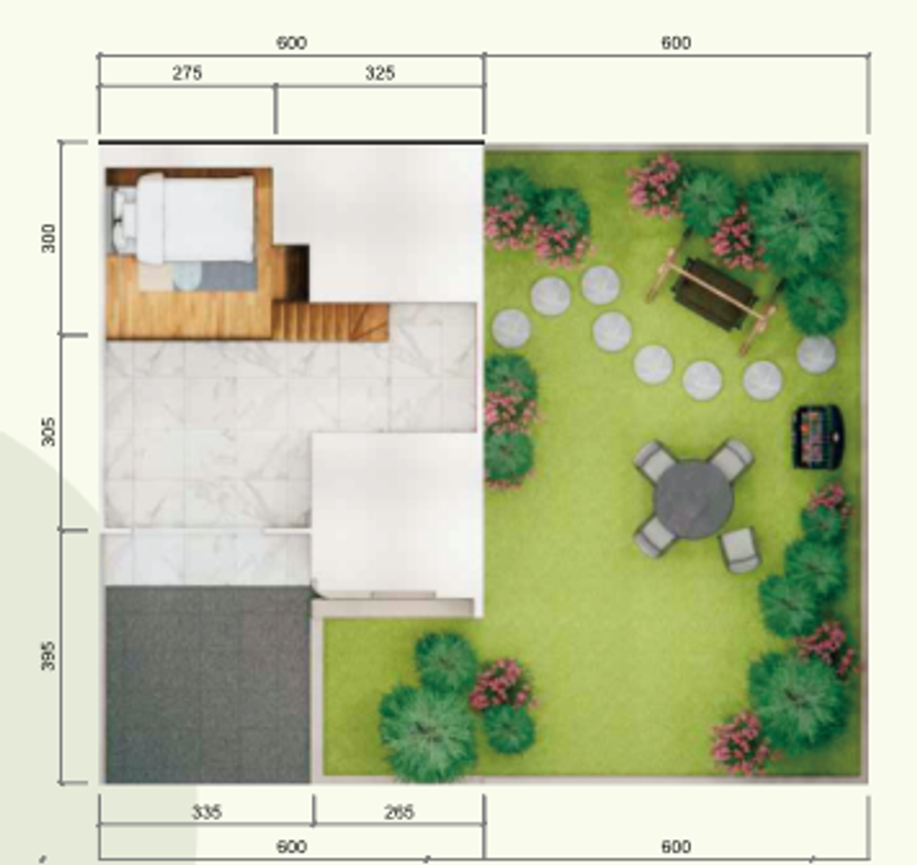 foto denah rumah tipe Asvara 2 perumahan PURI SAFANA