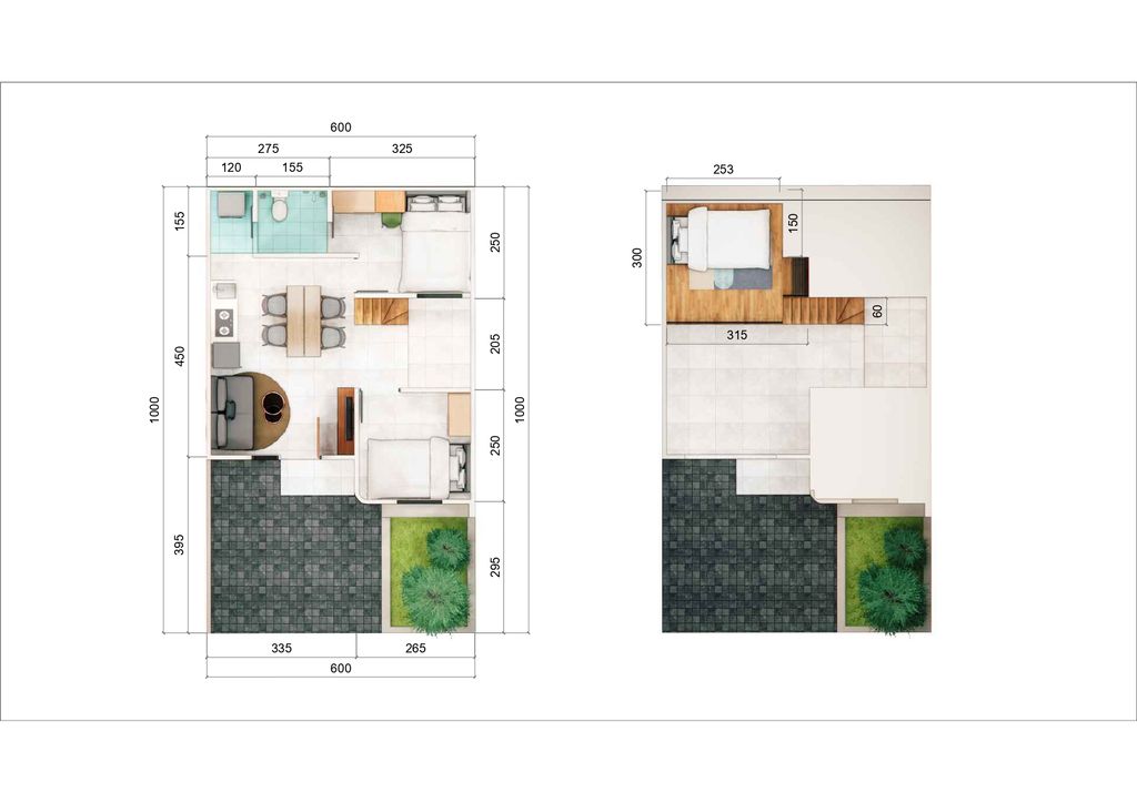 foto denah rumah tipe Asvara 1 perumahan PURI SAFANA