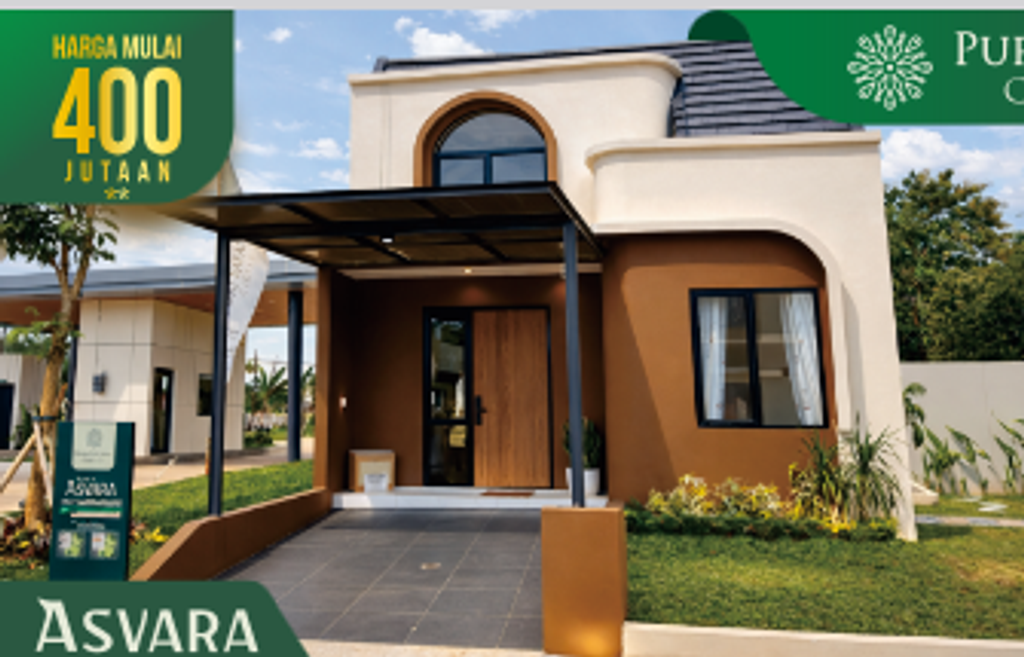 foto tampak rumah tipe Asvara 2 perumahan PURI SAFANA