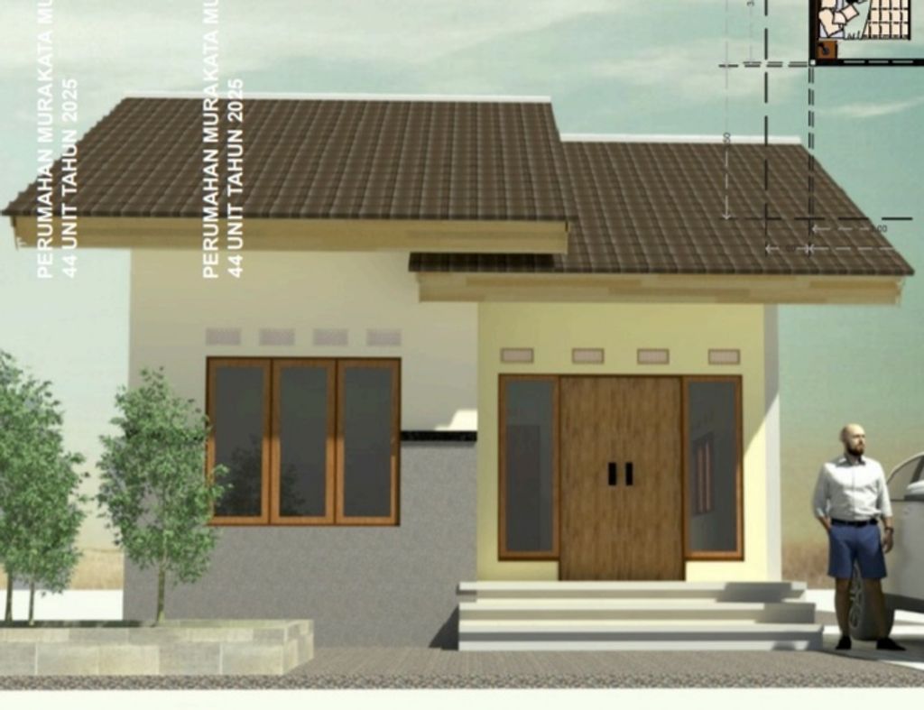 foto tampak rumah tipe 36 perumahan Perumahan Murakata Muhibbin Tahap 3