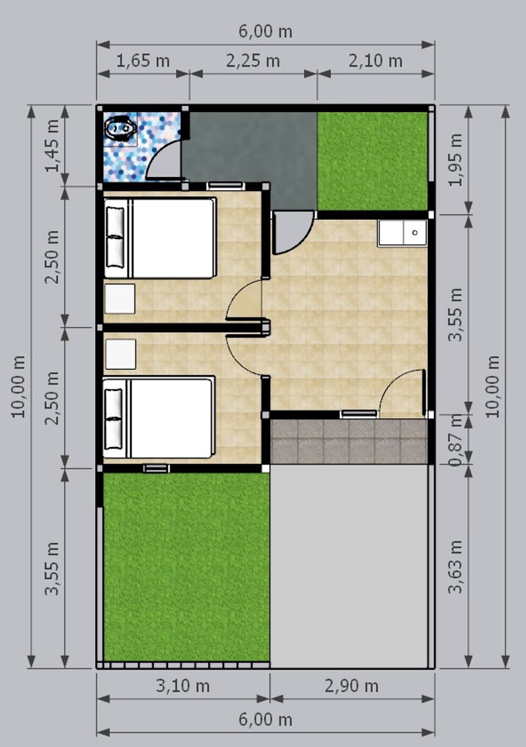foto denah rumah tipe 30 perumahan GRAND EMERALD
