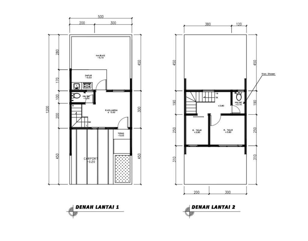 foto denah rumah tipe 38 Compact (2 kamar) (425) perumahan G-Land Canola Residence