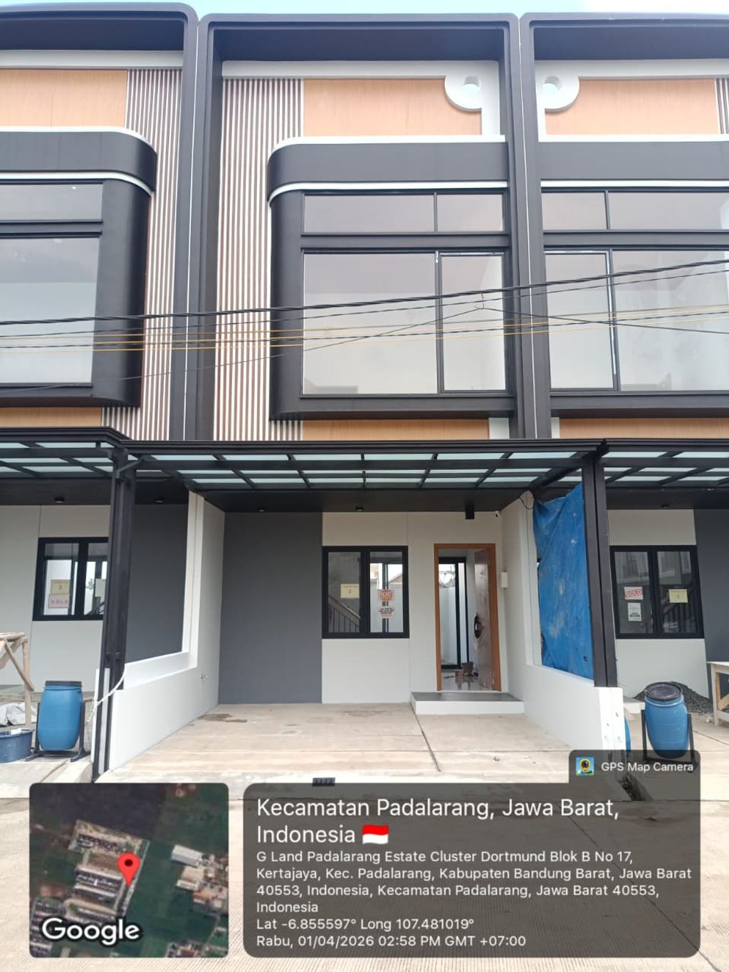 foto tampak rumah tipe 60 Compact Minimalis HC (729) perumahan Cluster Everton