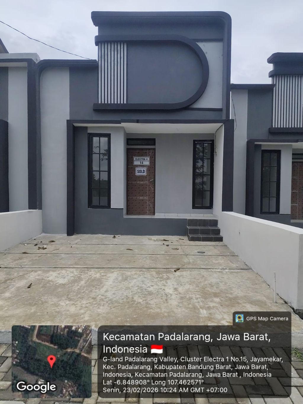 foto tampak rumah tipe 30 1 Lantai Landed (347) perumahan G-Land Padalarang Valley