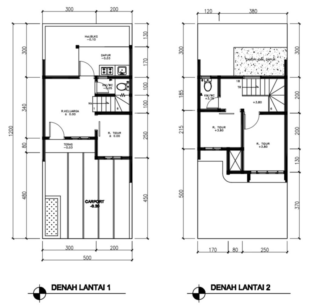 foto denah rumah tipe 43 Compact 3 Kamar HC (496) perumahan G-Land Ciwastra Park 2