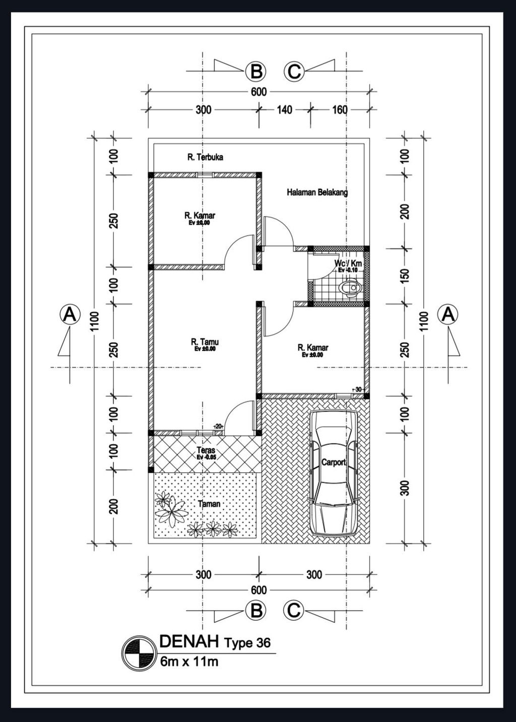 foto denah rumah tipe 36 (2026) perumahan DIAMOND 2