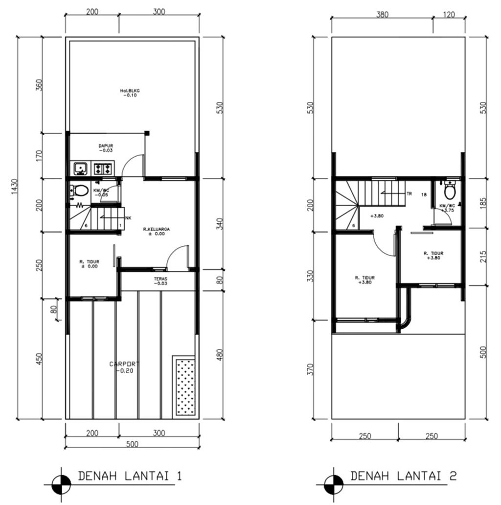 foto denah rumah tipe 43 Compact (3 kamar) (522) perumahan Cluster Beverly