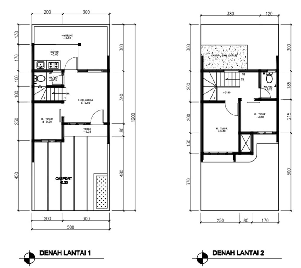 foto denah rumah tipe 43 Compact 3 Kamar HC (519) perumahan G-Land Ciwastra Park 2