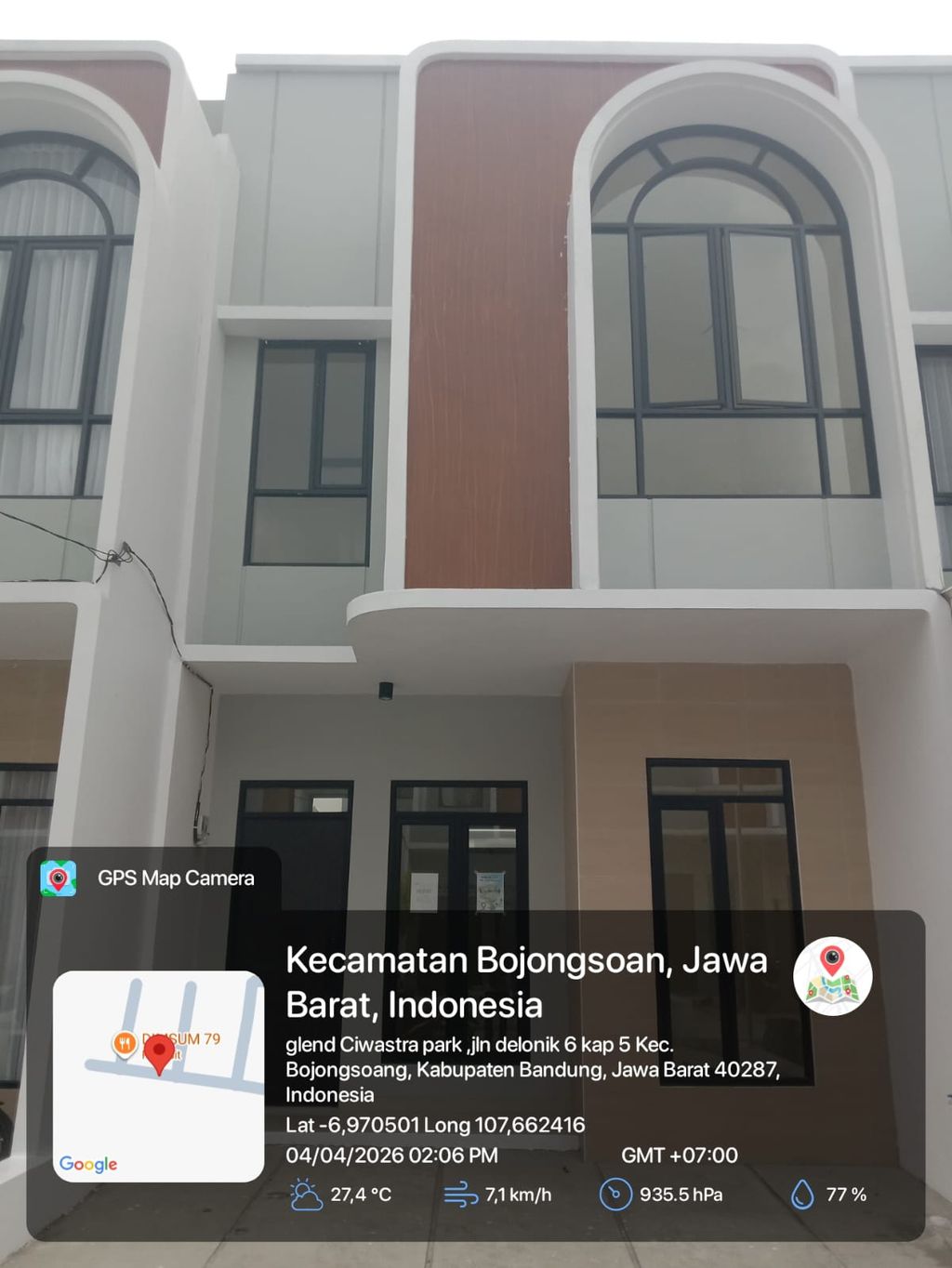 foto tampak rumah tipe 43 Compact 3 Kamar HC (496) perumahan G-Land Ciwastra Park 2