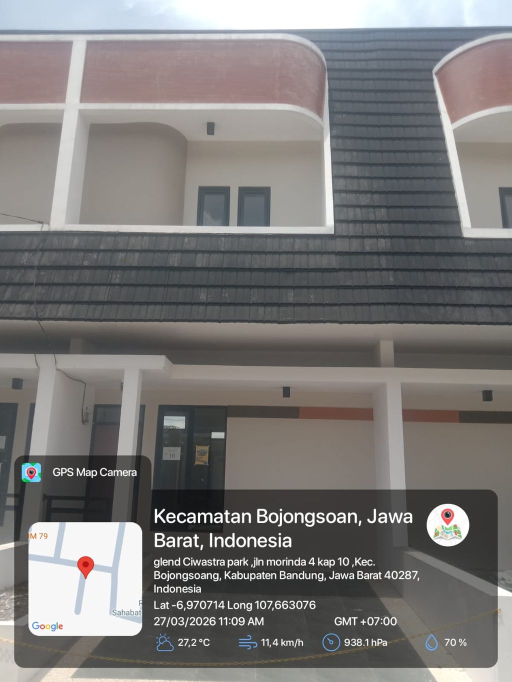 foto tampak rumah tipe 54 Compact 3 Kamar HC (641) perumahan G-Land Ciwastra Park 2