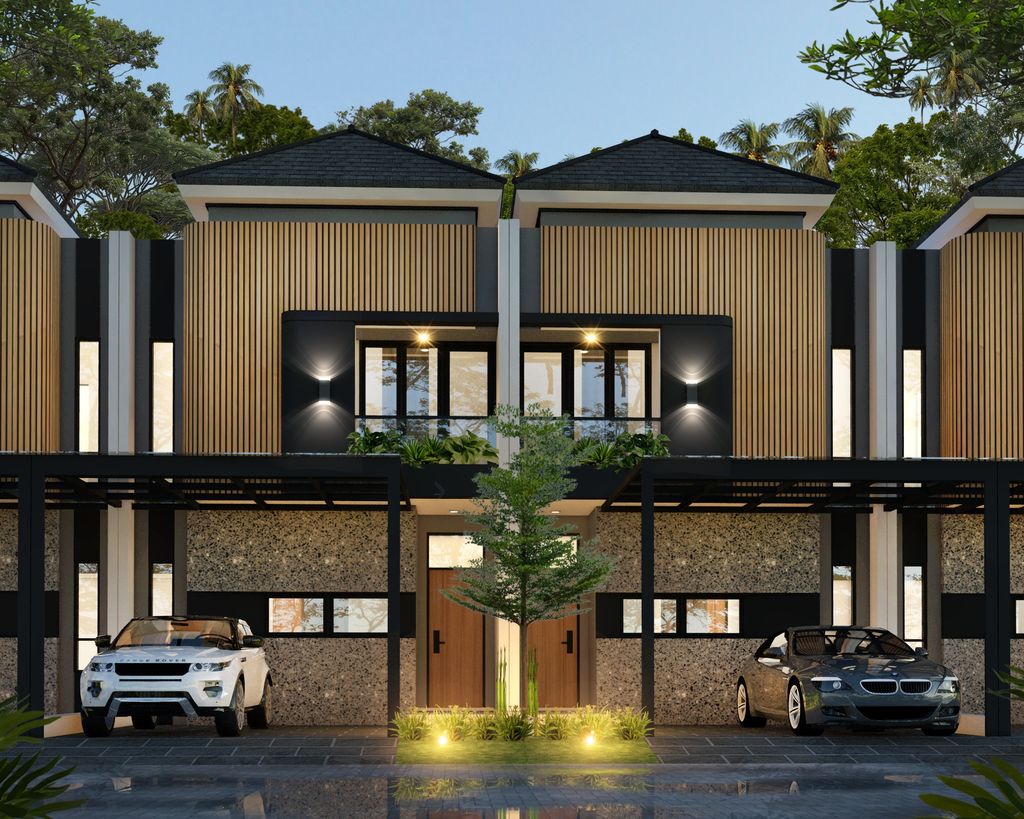 foto tampak rumah tipe 60 perumahan Green Mansion Cihanjuang
