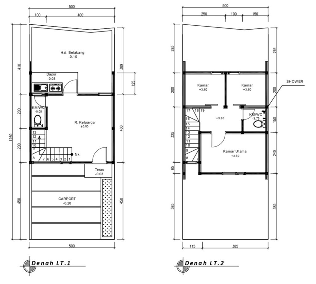 foto denah rumah tipe 50 Compact (3 Kamar) High Ceiling (407) perumahan G-Land Katapang Residence 1