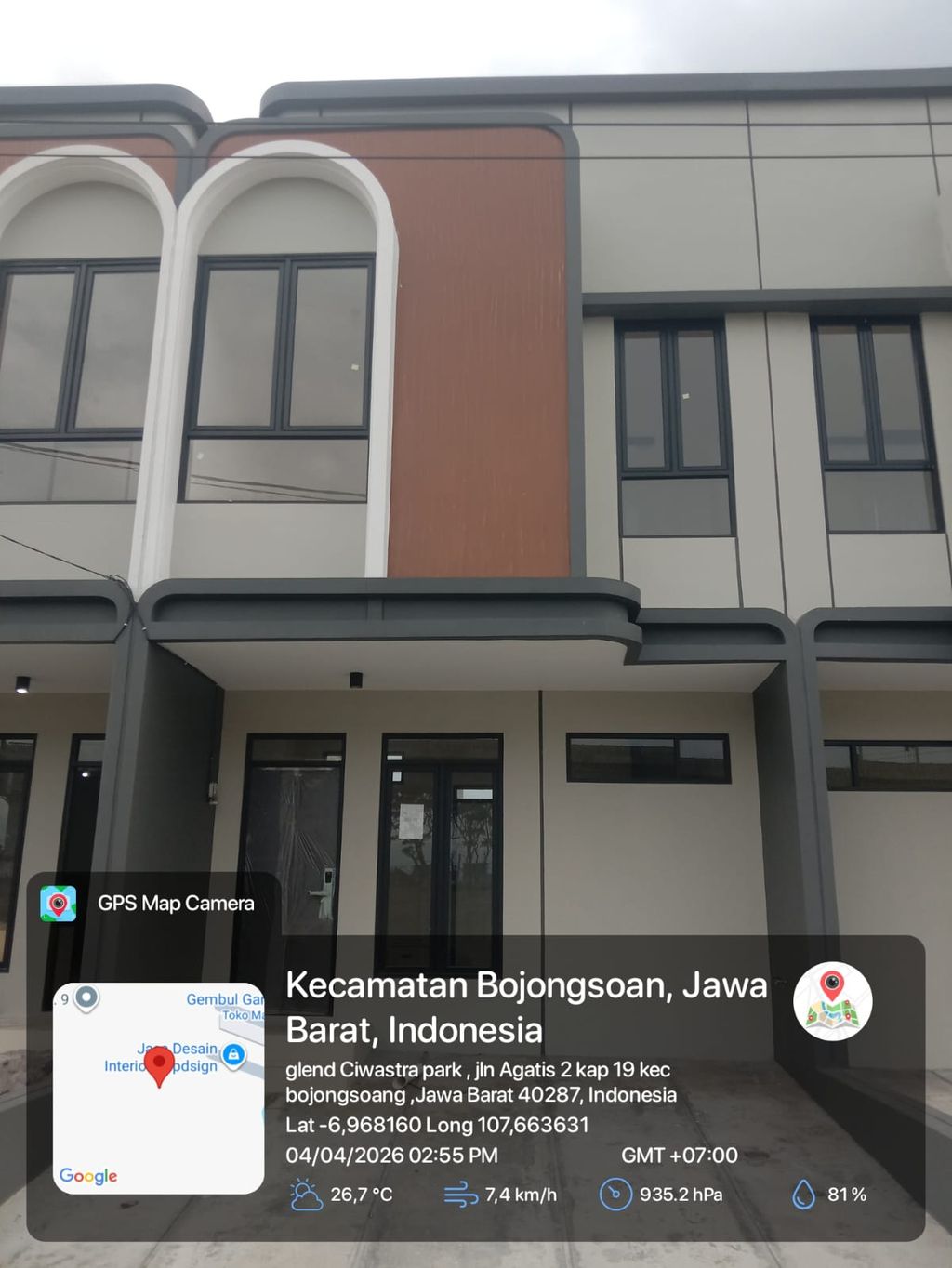foto tampak rumah tipe 38 Compact 2 Kamar HC (469) perumahan G-Land Ciwastra Park 2