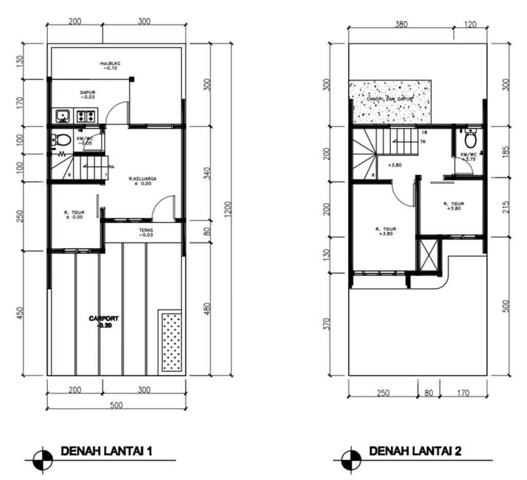 foto denah rumah tipe 43 Compact 3 Kamar HC (519) perumahan G-Land Ciwastra Park 2