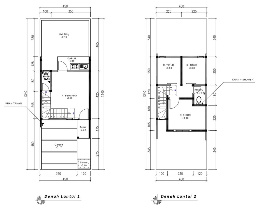foto denah rumah tipe 50 Compact 3 Kamar HC (437) perumahan Seroja Home Residence 4