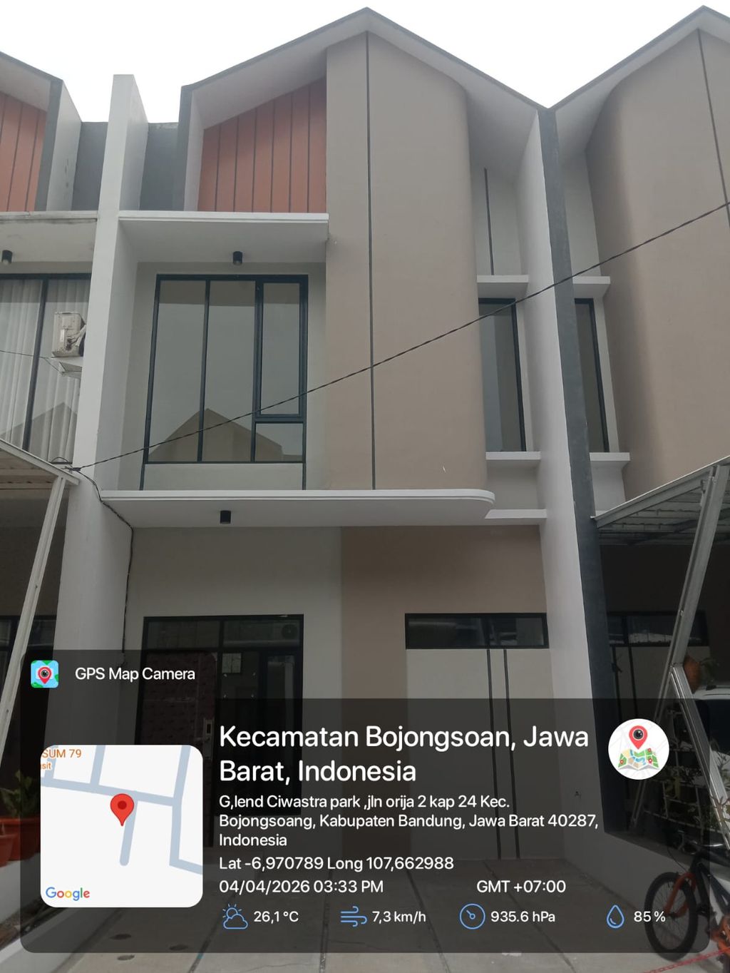 foto tampak rumah tipe 50 Compact High Ceiling (3KT) (518) perumahan G-Land Ciwastra Park 2