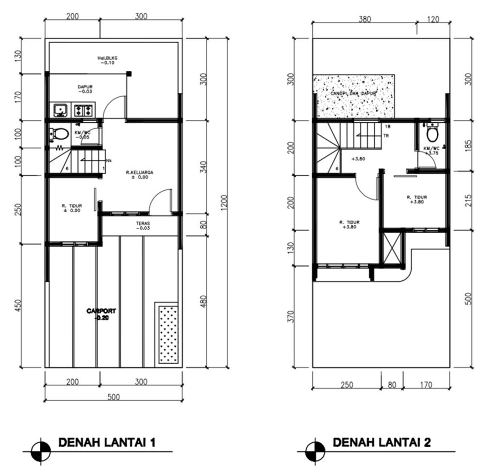 foto denah rumah tipe 43 Compact 3 Kamar HC (537) perumahan G-Land Ciwastra Park 2