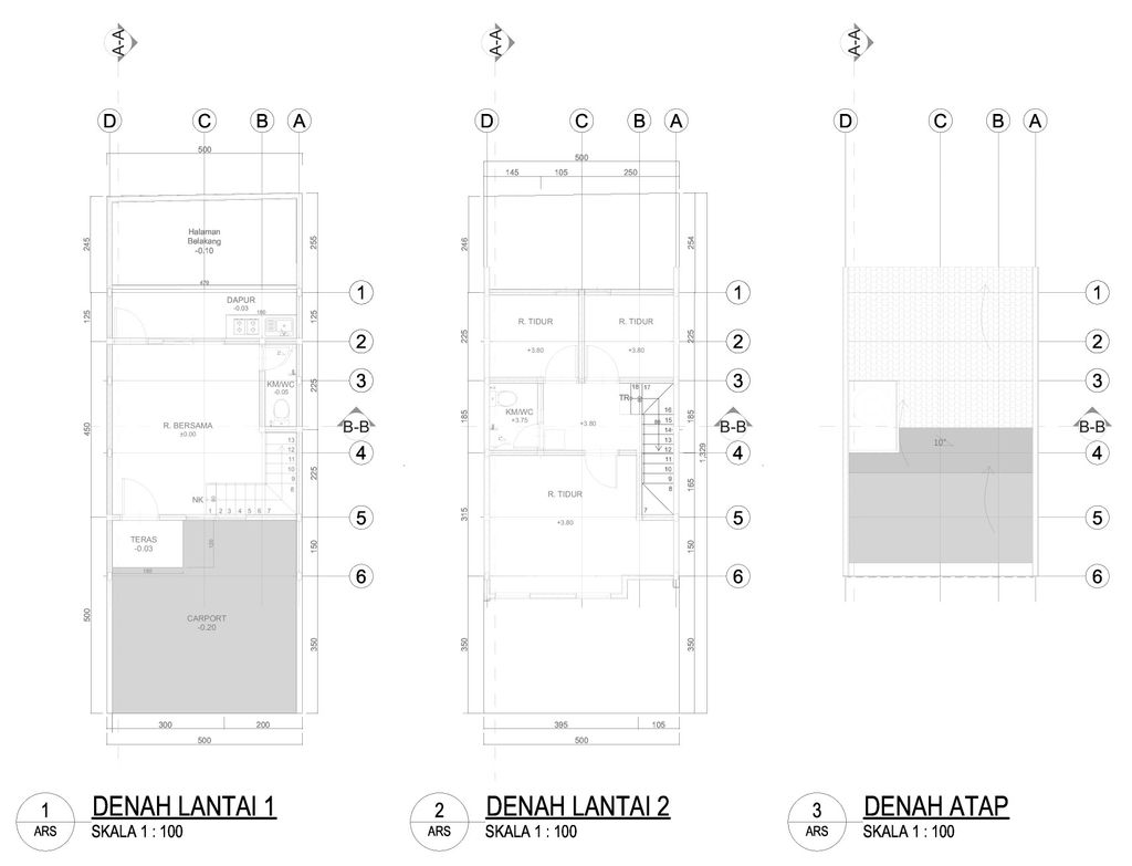 foto denah rumah tipe 60 Compact Minimalis HC (703) perumahan Cluster Everton