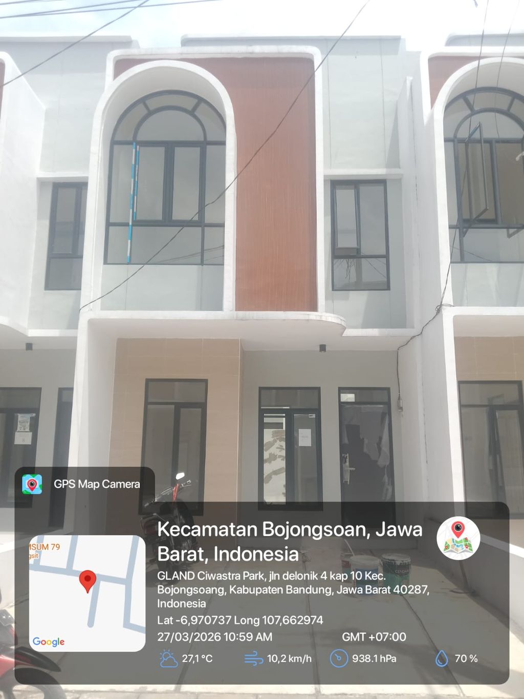 foto tampak rumah tipe 43 Compact 3 Kamar HC (519) perumahan G-Land Ciwastra Park 2
